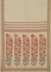 Cintura di cotone stampata e dipinta a mano (patka), Rajasthan, India, XVII-XVIII secolo